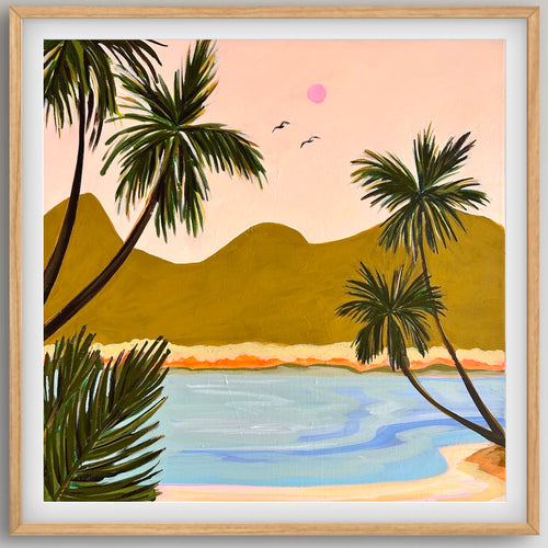 Pink Sky Lagoon - Unframed Print