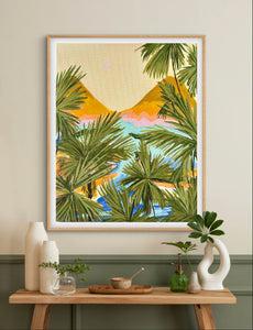 Through The Palms - Unframed Print