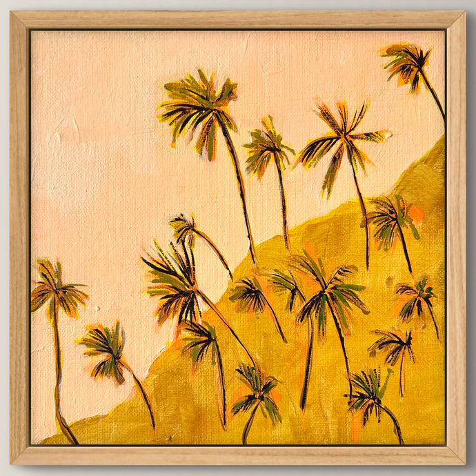 SOLD / Palm Drift 23 x 23 cm Framed