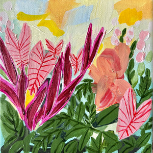 In The Garden #2 18 x 18 cm Framed