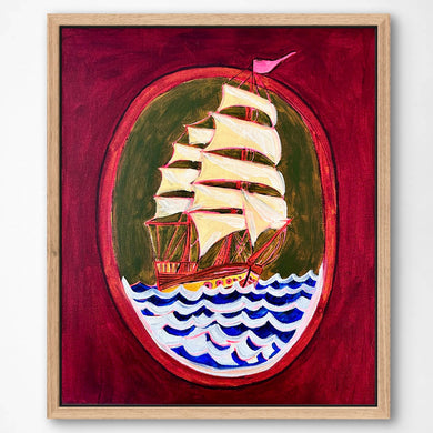 The Pink Pirate 28 x 34 cm Framed