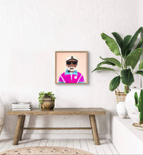 Load image into Gallery viewer, Big Trev, The Captain 33 x 33 cm Framed