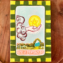 Load image into Gallery viewer, Ace Of Pentacles 18 x 13 cm Framed