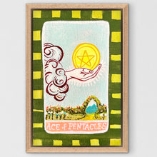 Load image into Gallery viewer, Ace Of Pentacles 18 x 13 cm Framed