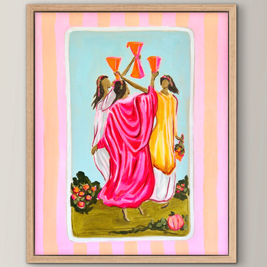 Three Of Cups 43 x 53 cm Framed