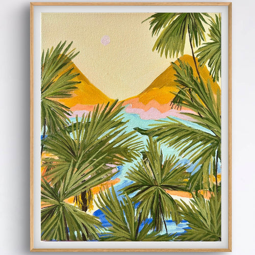 Through The Palms - Unframed Print