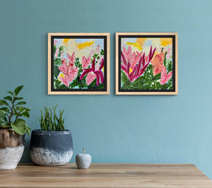 In The Garden #2 18 x 18 cm Framed