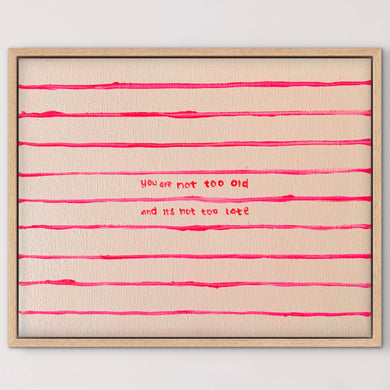 Right On Time 28 x 23 cm Framed