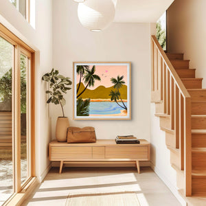 Pink Sky Lagoon - Unframed Print