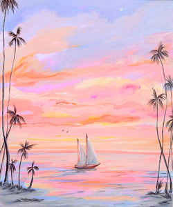 Pink Sky At Night 63 x 53 cm Framed