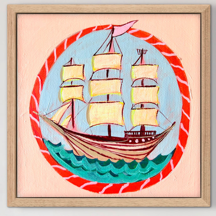 Off The Hook 15 x 15 cm Framed