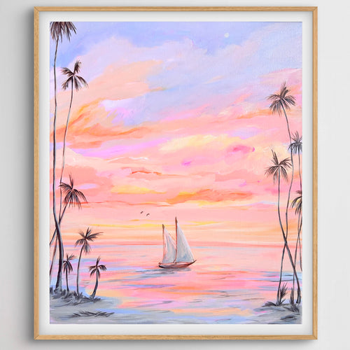 Pink Sky At Night - Unframed Print