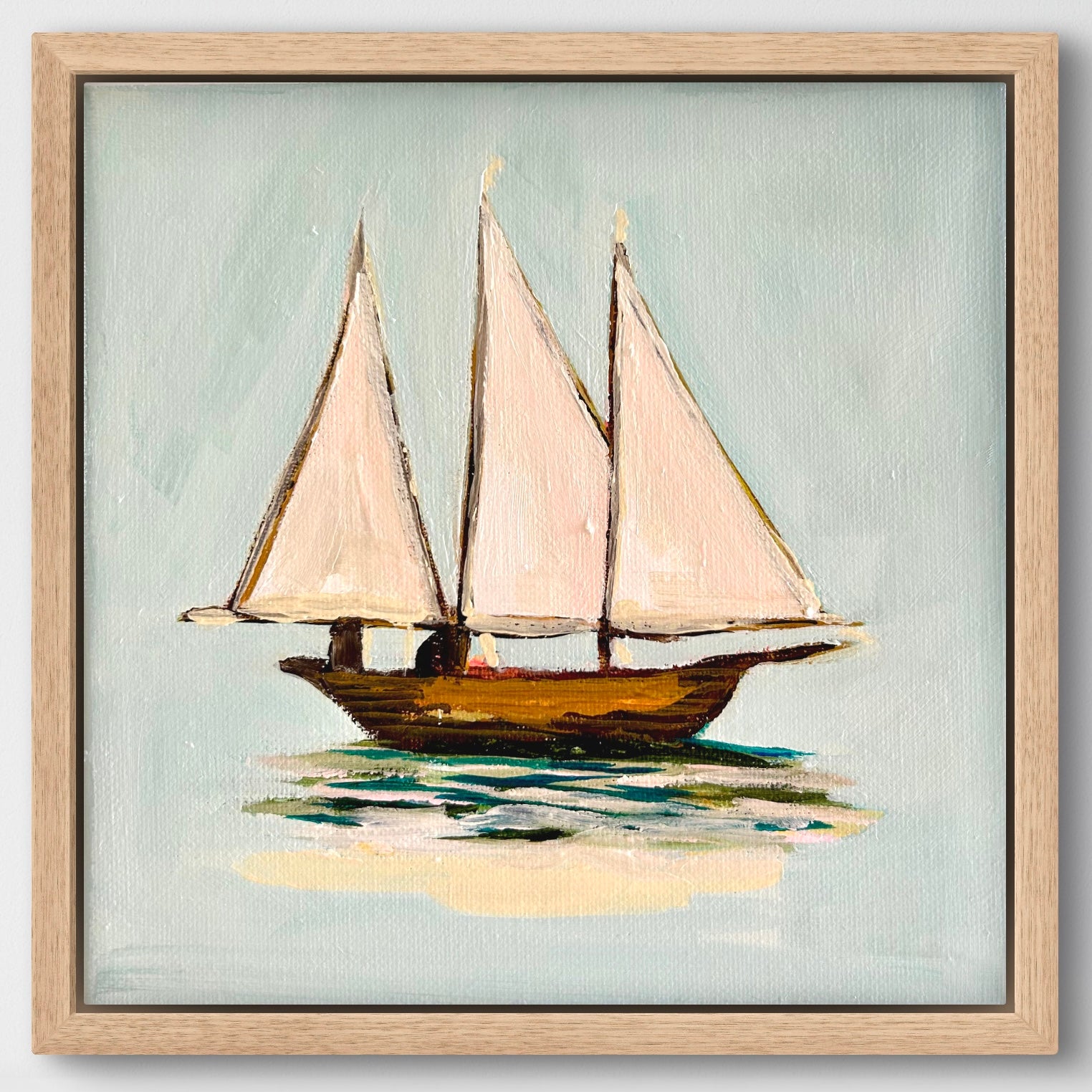 Blue Seas 23 x 23 cm Framed