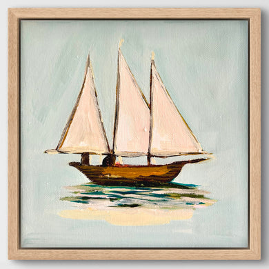 Blue Seas 23 x 23 cm Framed