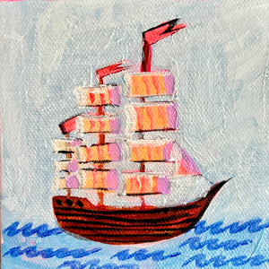 SOLD / Ship Happens 10 x 10 cm